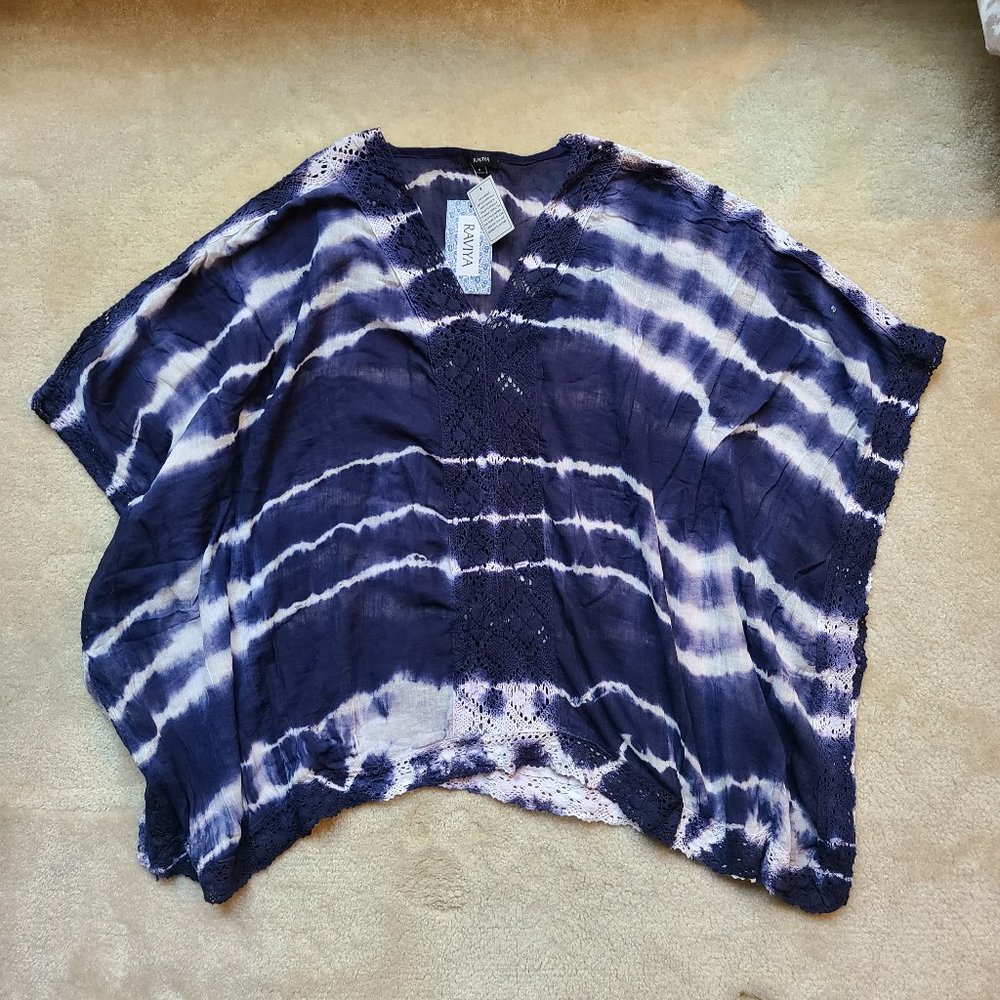 NWT Crochet Swim Cover-Up Tie Dye Size Small